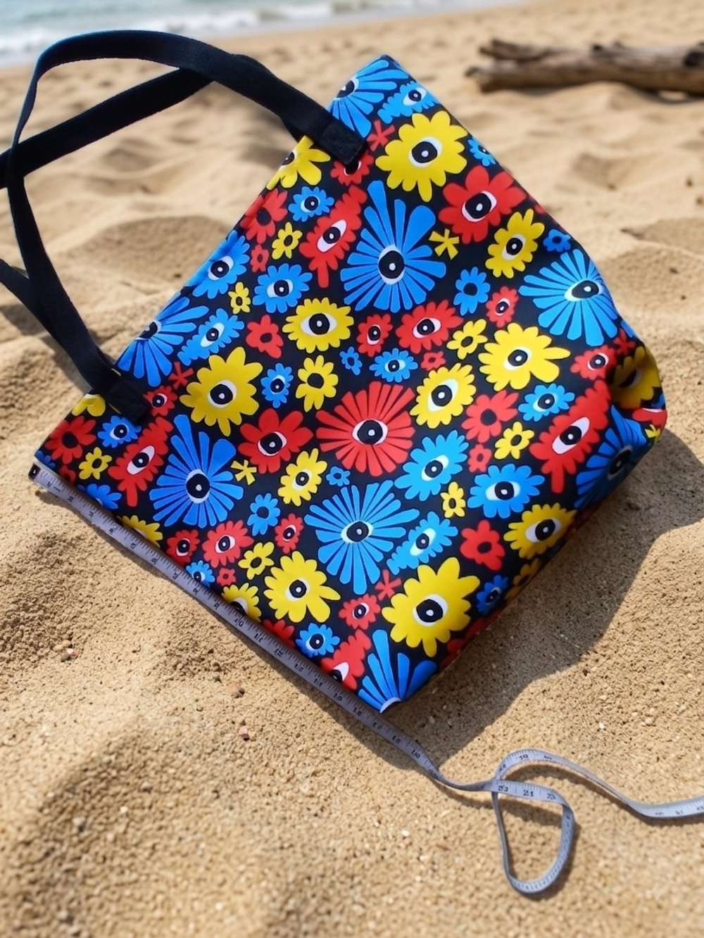 Yellow Beach Tote Bag "Vamos a la Playa" by